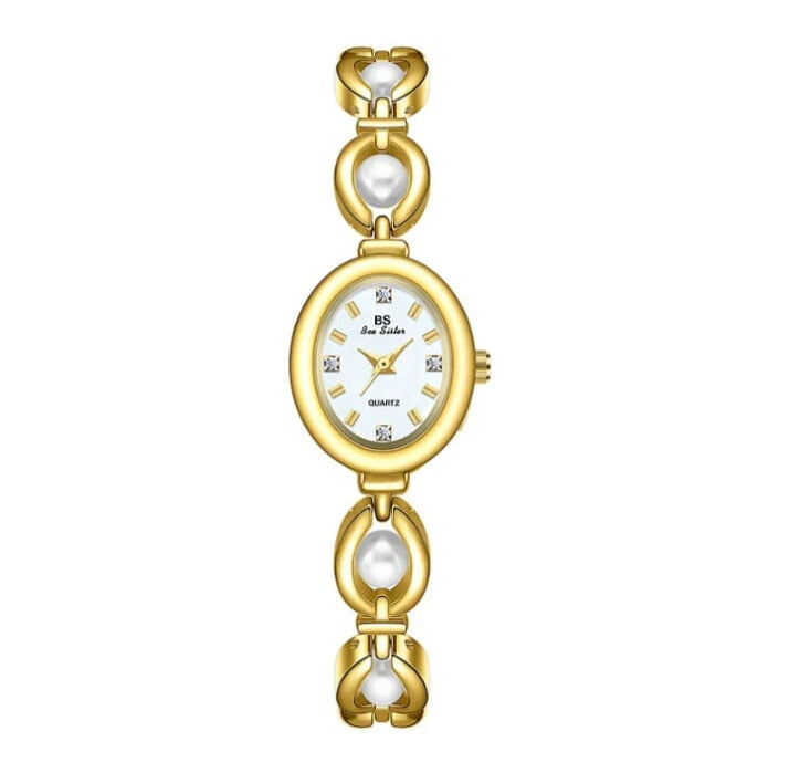 Reloj de cuarzo para mujer en dorado