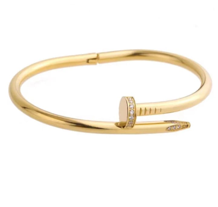 Pulsera elegante y delicada en acero inoxidable 304 enchapada en oro de 18 k en dorado