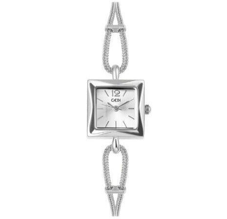 Reloj de cuarzo en color plata para mujer